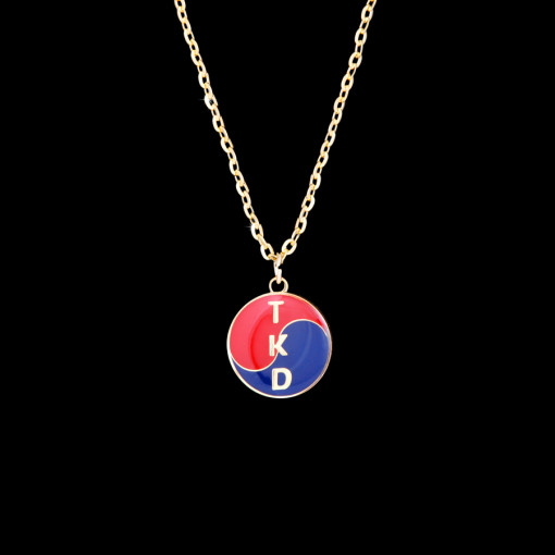 GOLD YING YANG TKD NECKLACE