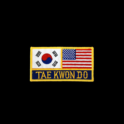 TAEKWONDO WITH FLAGS PATCH