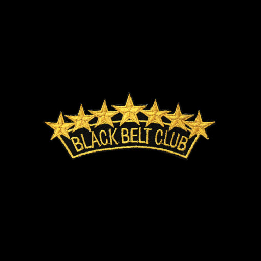 BLACK BELT CLUB WITH 7 STARS  PATCH