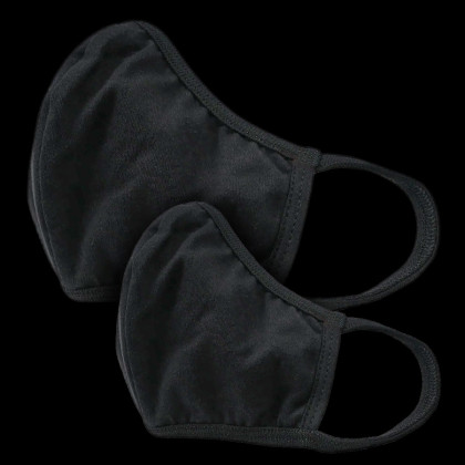 Black Cotton Face Mask - Flexible Nose Wire Mask