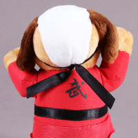PLUSH PUPPY WITH RED UNIFORM