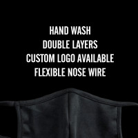 Black Cotton Face Mask - Flexible Nose Wire Mask