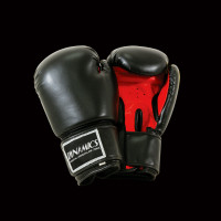 ELITE BLACK BOXING GLOVES AND HAND WRAP SET